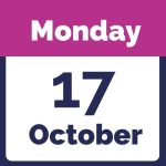 calendar image of Monday 17th October