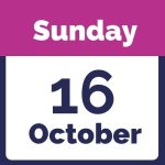 calendar image of Sunday 16th October